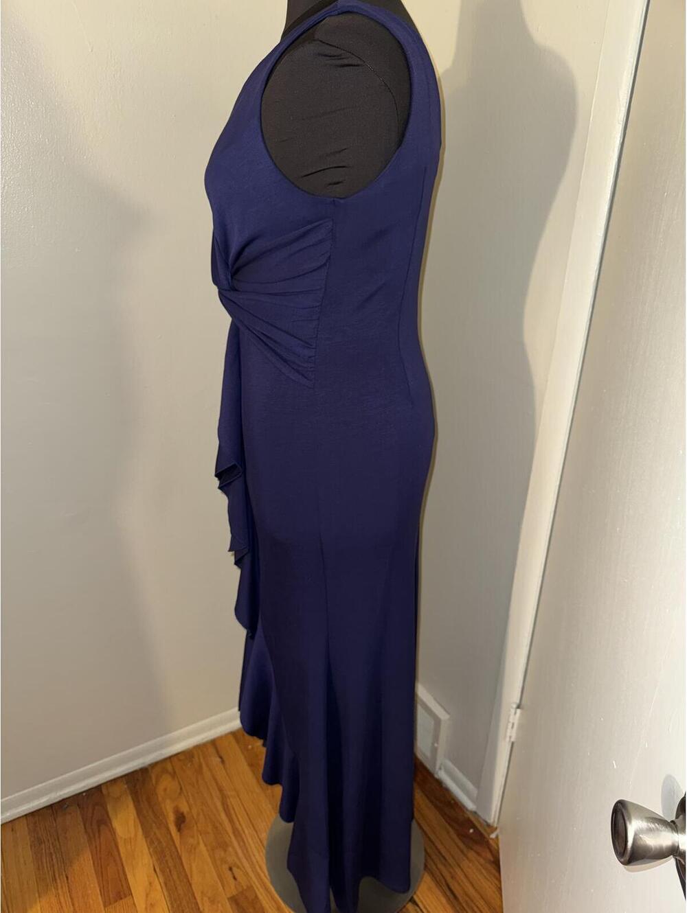 LSISI Navy Blue Ruffle Hem Formal Maxi Dress XL NWT - Picture 6 of 8